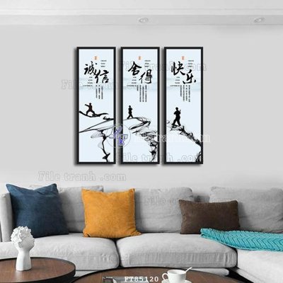 File tranh File tranh hiện đại pha lê gương FT85120 (bản gốc) treo quán cafe