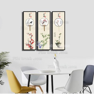 File tranh File tranh hiện đại pha lê gương FT85132 (bản gốc) treo phòng ăn