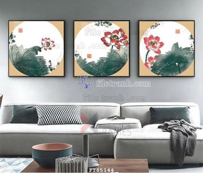 File tranh File tranh hiện đại pha lê gương FT85144 (bản gốc) in lụa 3D
