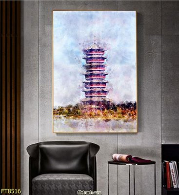 Ảnh gốc Tranh trang trí lối vào 1 tấm FT8516 (độ nét cao) in tráng gương