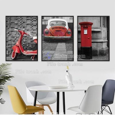 File gốc File tranh hiện đại pha lê gương FT85166 (in lụa) tranh thuận buồm