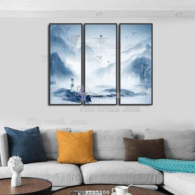 File tranh File tranh hiện đại pha lê gương FT85200 (ảnh gốc) in trần xuyên sáng