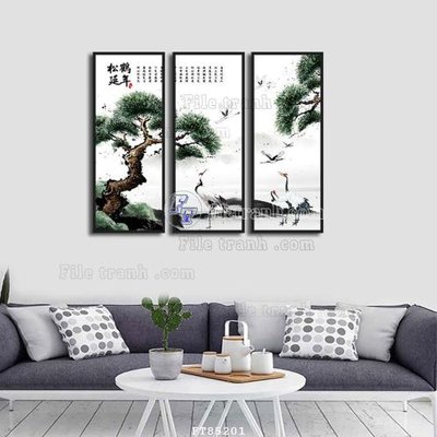 File gốc File tranh hiện đại pha lê gương FT85201 (in lụa) hoa văn cổ điển