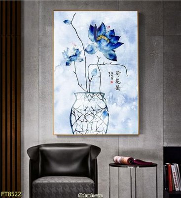 File in lụa Tranh trang trí lối vào 1 tấm FT8522 (phong cảnh) Tranh trang trí lối vào 1 tấm FT8522