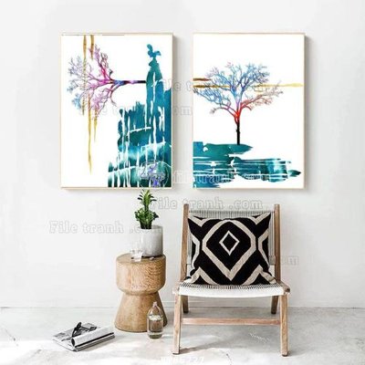 File tranh File tranh hiện đại pha lê gương FT85227 (ảnh gốc) in trần xuyên sáng