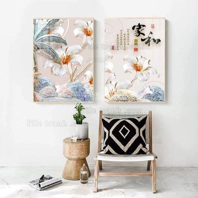 File PSD File tranh hiện đại pha lê gương FT85247 (gốc) tách lớp chi tiết