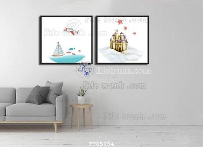 File in trần File tranh hiện đại pha lê gương FT85254 (file gốc) chủ đề vũ trụ