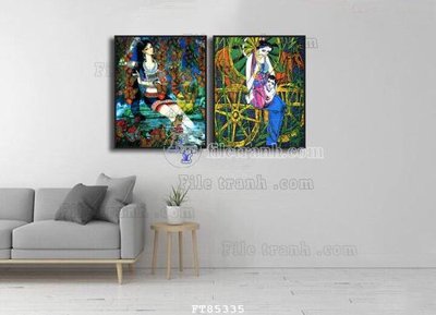 File in trần File tranh hiện đại pha lê gương FT85335 (file gốc) hoa văn 3D