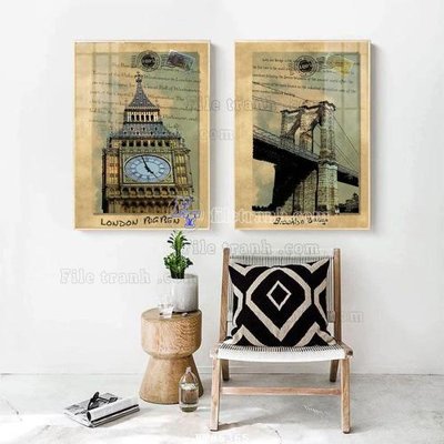 File tranh File tranh hiện đại pha lê gương FT85365 (bản gốc) treo phòng ăn