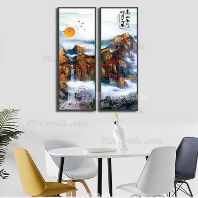 File tranh gốc File tranh hiện đại pha lê gương FT85401 chủ đề hiện đại