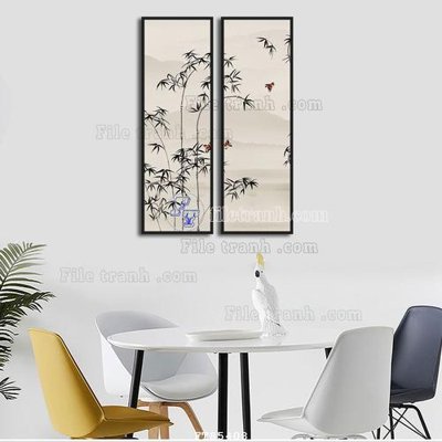 File tranh File tranh hiện đại pha lê gương FT85408 (bản gốc) in lụa 3D