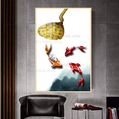 File in trần File tranh hiện đại pha lê gương FT85430 (bản gốc) hoa văn