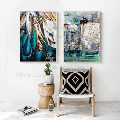 File tranh File tranh hiện đại pha lê gương FT85436 (bản gốc) treo tường