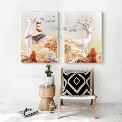 Tải file File tranh hiện đại pha lê gương FT85462 (gốc) chủ đề hoa sen