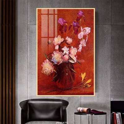 File tranh gốc in trần nhà File tranh hiện đại pha lê gương FT85475 3D