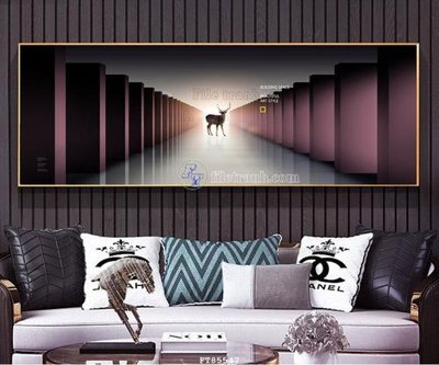 File gốc File tranh hiện đại pha lê gương FT85547 (in lụa) họa tiết 3D