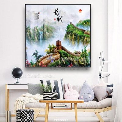Hình ảnh file gốc in lụa File tranh hiện đại pha lê gương FT85576