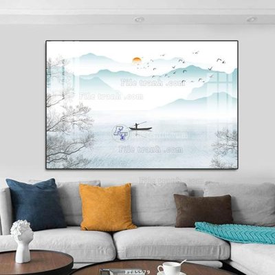 File tranh gốc File tranh hiện đại pha lê gương FT85579 (bản đẹp) độc quyền