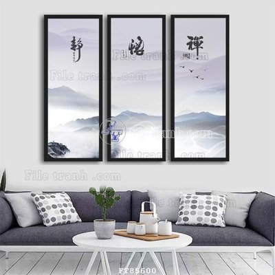 File in trần File tranh hiện đại pha lê gương FT85600 (bản gốc) hoa văn