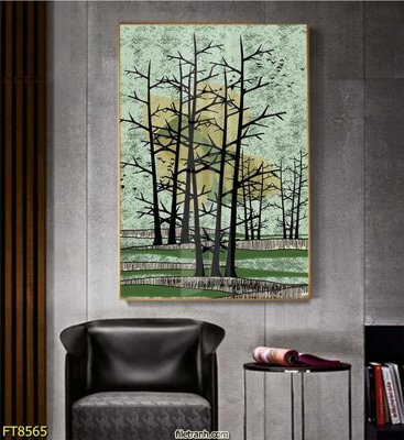 File in mica Tranh trang trí lối vào 1 tấm FT8565 (bản gốc) làm vách ngăn