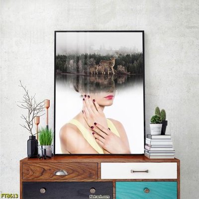 File in mica Tranh trang trí lối vào 1 tấm FT8613 (bản gốc) làm vách ngăn