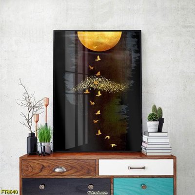 File gốc Tranh trang trí lối vào 1 tấm FT8640 (in lụa) cao cấp