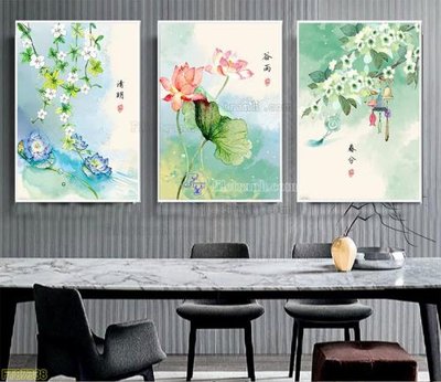 File in trần Tranh treo pha lê gương FT87388 (bản gốc) hoa văn