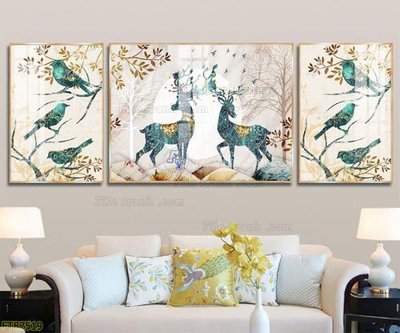 File tranh in trần 3D Tranh treo pha lê gương FT87519 (ảnh gốc)