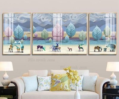 File in trần Tranh treo pha lê gương FT87528 (file gốc) xuyên sáng