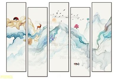 File in mica Tranh treo pha lê gương FT87612 (bản gốc) sắc sảo