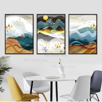 File tranh Tranh treo pha lê gương FT87650 (gốc) chủ đề thành phố