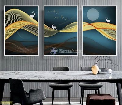 File in trần Tranh treo pha lê gương FT87653 (bản gốc) hoa văn