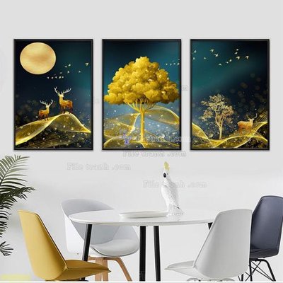 File ảnh Tranh treo pha lê gương FT87664 (gốc) cho trang trí nhà hàng