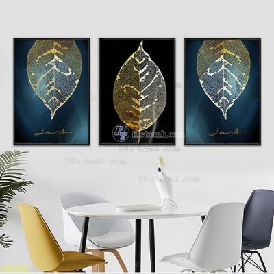 File gốc Tranh treo pha lê gương FT87678 (in lụa) hoa văn cổ điển