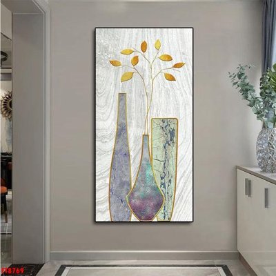 Download file gốc Tranh trang trí lối vào 1 tấm FT8769 (in lụa) hoa lá