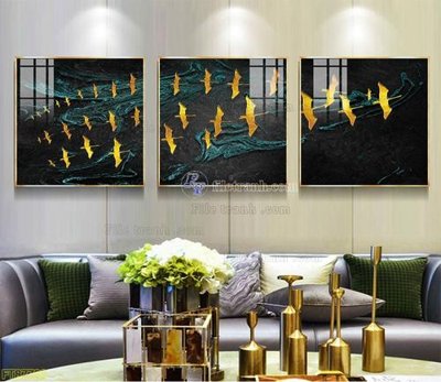 File tranh Tranh treo pha lê gương FT87709 (ảnh gốc) in trần nhà