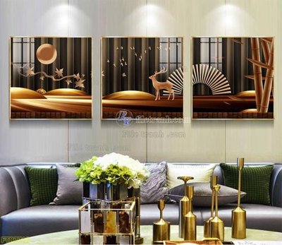 File ảnh Tranh treo pha lê gương FT87713 (gốc) in standee