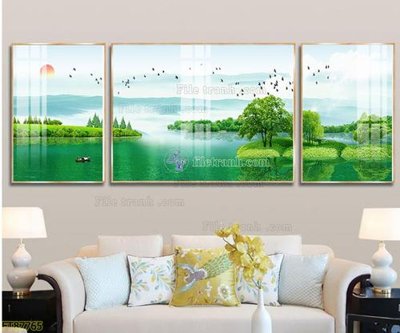 File tranh in tráng gương Tranh treo pha lê gương FT87765 (siêu nét)