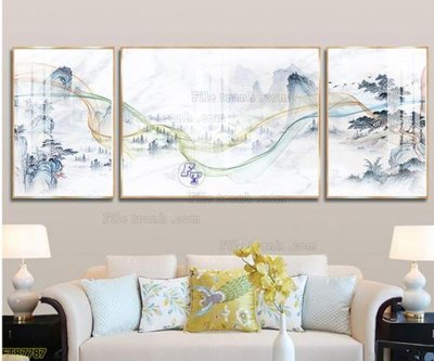 File in trần Tranh treo pha lê gương FT87787 (bản gốc) mây trời