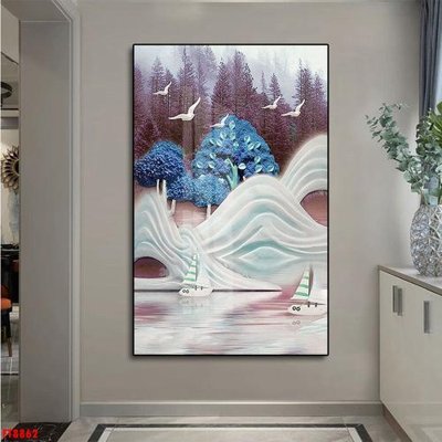 File tranh gốc in trần nhà Tranh trang trí lối vào 1 tấm FT8862 3D