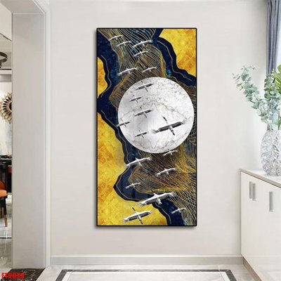 File gốc Tranh trang trí lối vào 1 tấm FT9038 (in lụa) cao cấp