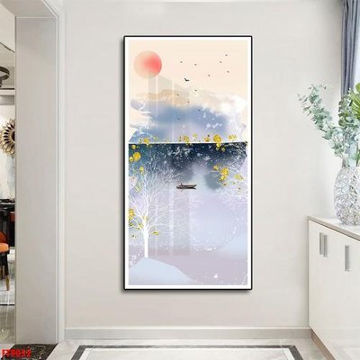 File gốc in ấn Tranh trang trí lối vào 1 tấm FT9052 chuẩn màu CMYK