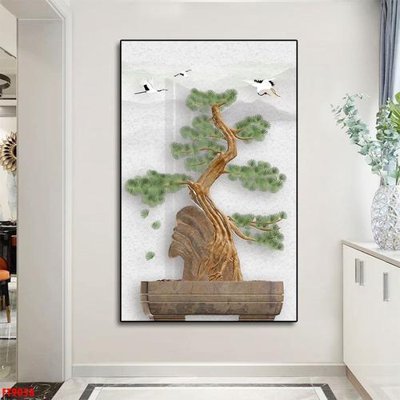 Tải file gốc in lụa Tranh trang trí lối vào 1 tấm FT9058 siêu nét