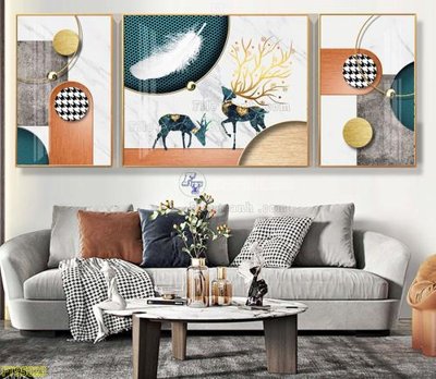 File gốc File tranh hiện đại pha lê gương FT95023 (ảnh chi tiết) để in trần