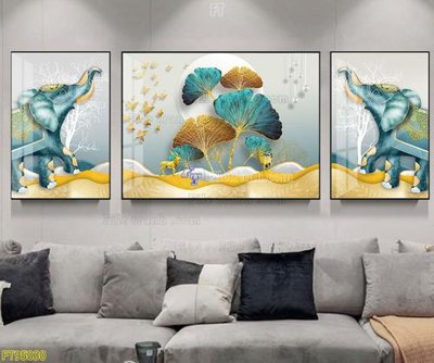 Hình ảnh file gốc in lụa File tranh hiện đại pha lê gương FT95030