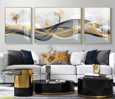 File gốc File tranh hiện đại pha lê gương FT95063 (in lụa) chi tiết cao