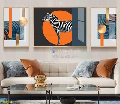 File tranh File tranh hiện đại pha lê gương FT95111 (bản gốc) in lụa dán tường