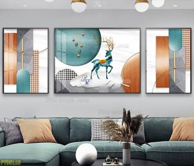 File tranh File tranh hiện đại pha lê gương FT95118 (bản gốc) treo tường