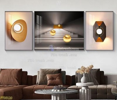 File tranh File tranh hiện đại pha lê gương FT95129 (bản gốc) treo phòng ăn