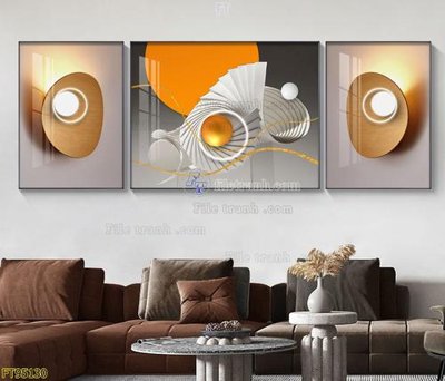 File ảnh File tranh hiện đại pha lê gương FT95130 (gốc) in Hiflex